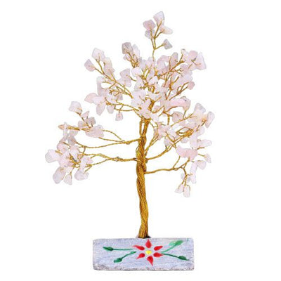 Albero di Quarzo Rosa con 160 Pietre