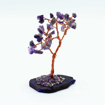 Arbre Magique en Améthyste sur Base Naturelle d'Agate