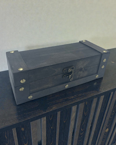 Arche à thé élancée – Coffre long gris