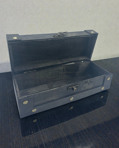 Arche à thé élancée – Coffre long gris