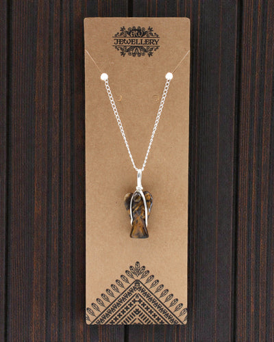 Schutzgeist – Anhänger Schutzengel mit Tigerauge