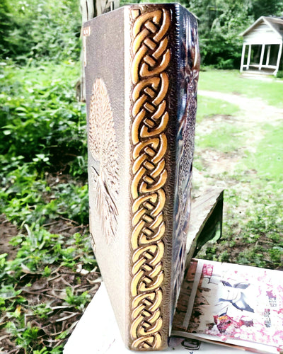 Vintage Diario "Albero della Vita" A6 - Elegante Copertina Incisa in Pelle Sintetica, 100 Pagine