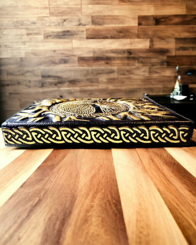 Vintage Diario "Albero della Vita" A6 - Elegante Copertina Incisa in Pelle Sintetica, 100 Pagine