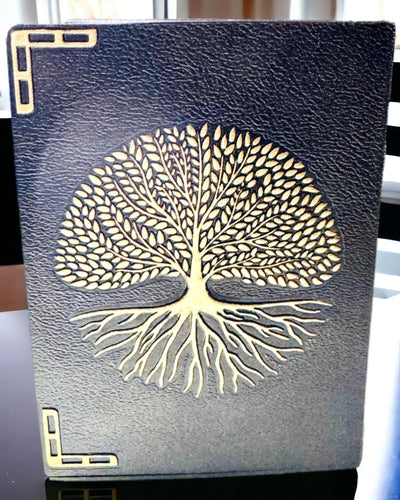 Vintage Diario "Albero della Vita" A6 - Elegante Copertina Incisa in Pelle Sintetica, 100 Pagine