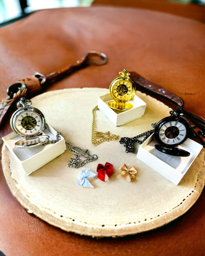 Montre de Poche Mécanique Classique à Double Couvercle – Manuel, Noir, personnalisation avec gravure