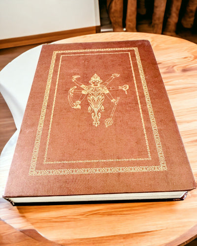 Vintage Brown Notebook with Decorative Retro-Style Cover – Explorer's Notebook – Brown, Vintage