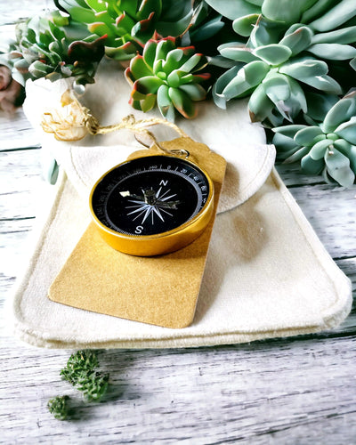 Compact Navigation Compass with Metal Finish – A Traveler's Essential, with Engraving