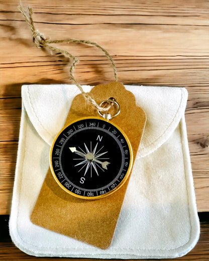 Boussole de Navigation Compacte avec Finition Métallique – Indispensable pour Tout Voyageur, avec Gravure