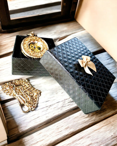 Orologio da Tasca in Stile Vintage con Quadrante Trasparente e Meccanismo Scheletrato