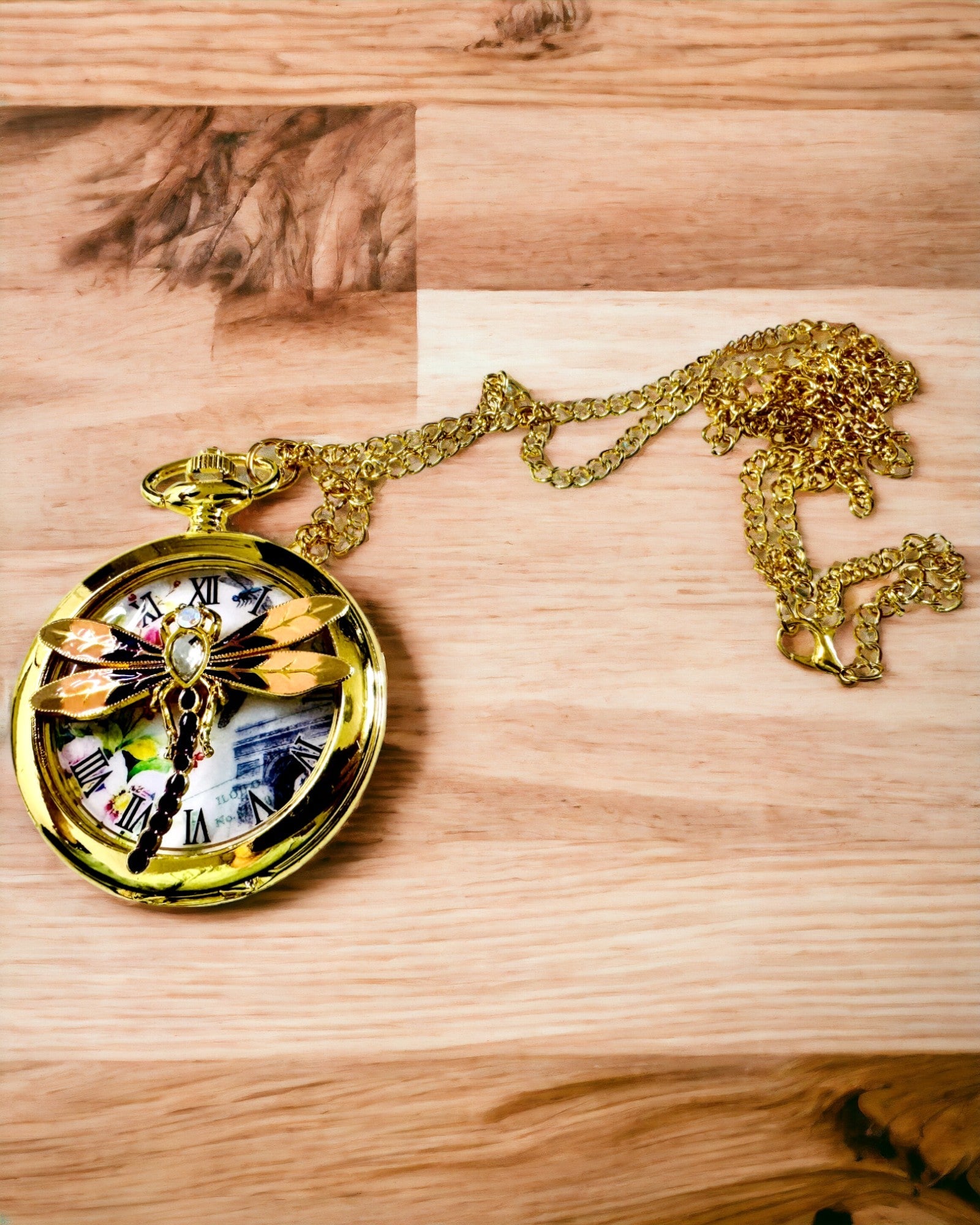 Orologio da Tasca Vintage Classico con Coperchio Trasparente
