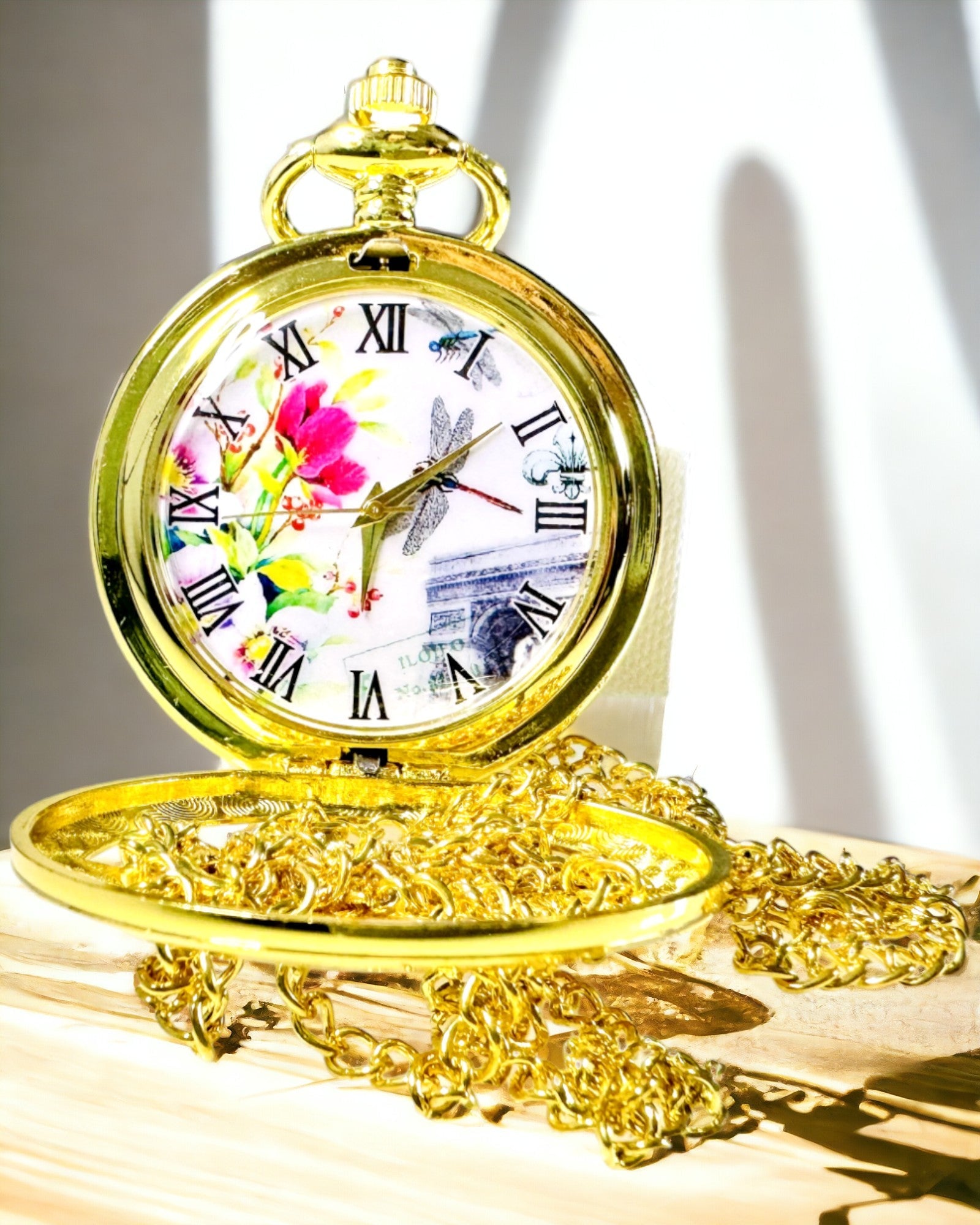 Orologio da Tasca Vintage Classico con Coperchio Trasparente