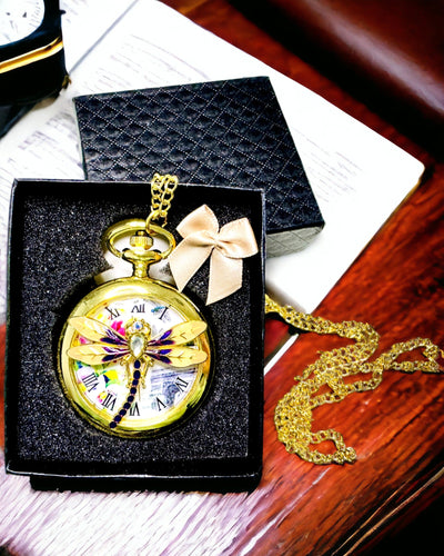 Classic Pocket Vintage Watch with Transparent Cover