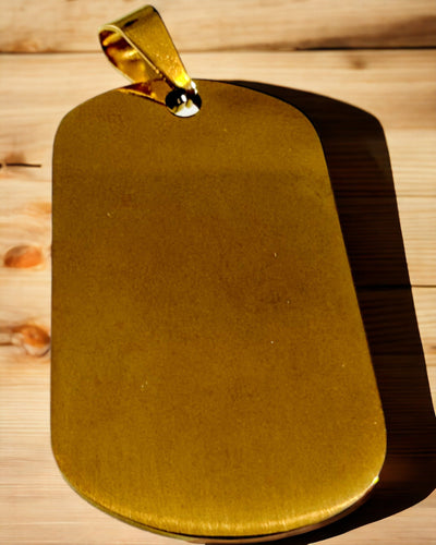 Pendentif Militaire Gravé - Style Rétro en Différentes Couleurs