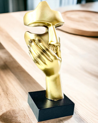 Abstrakte Handskulptur "Berührung der Kunst" - Bürodekoration im europäischen Stil, Personalisierung mit Gravur 2 Stück