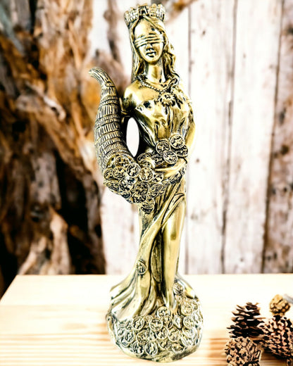 "Statue de la Déesse Abondance" - Statue Décorative en Résine de la Fortune pour la Maison et le Bureau