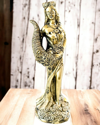 "Statue de la Déesse Abondance" - Statue Décorative en Résine de la Fortune pour la Maison et le Bureau