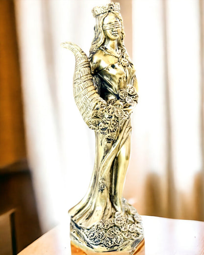 "Statue de la Déesse Abondance" - Statue Décorative en Résine de la Fortune pour la Maison et le Bureau