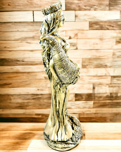 "Statue de la Déesse Abondance" - Statue Décorative en Résine de la Fortune pour la Maison et le Bureau