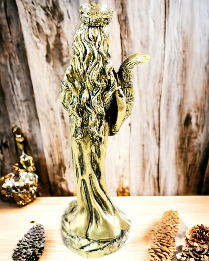 "Statue de la Déesse Abondance" - Statue Décorative en Résine de la Fortune pour la Maison et le Bureau
