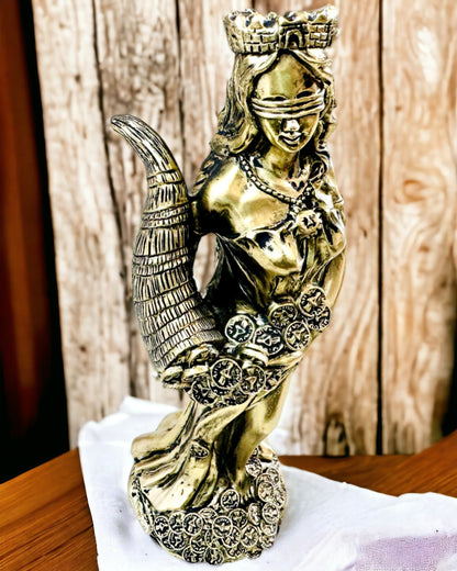 "Statue de la Déesse Abondance" - Statue Décorative en Résine de la Fortune pour la Maison et le Bureau