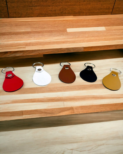 Porte-clés en cuir PU personnalisable avec gravure - Disponible en 5 couleurs