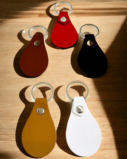 Porte-clés en cuir PU personnalisable avec gravure - Disponible en 5 couleurs