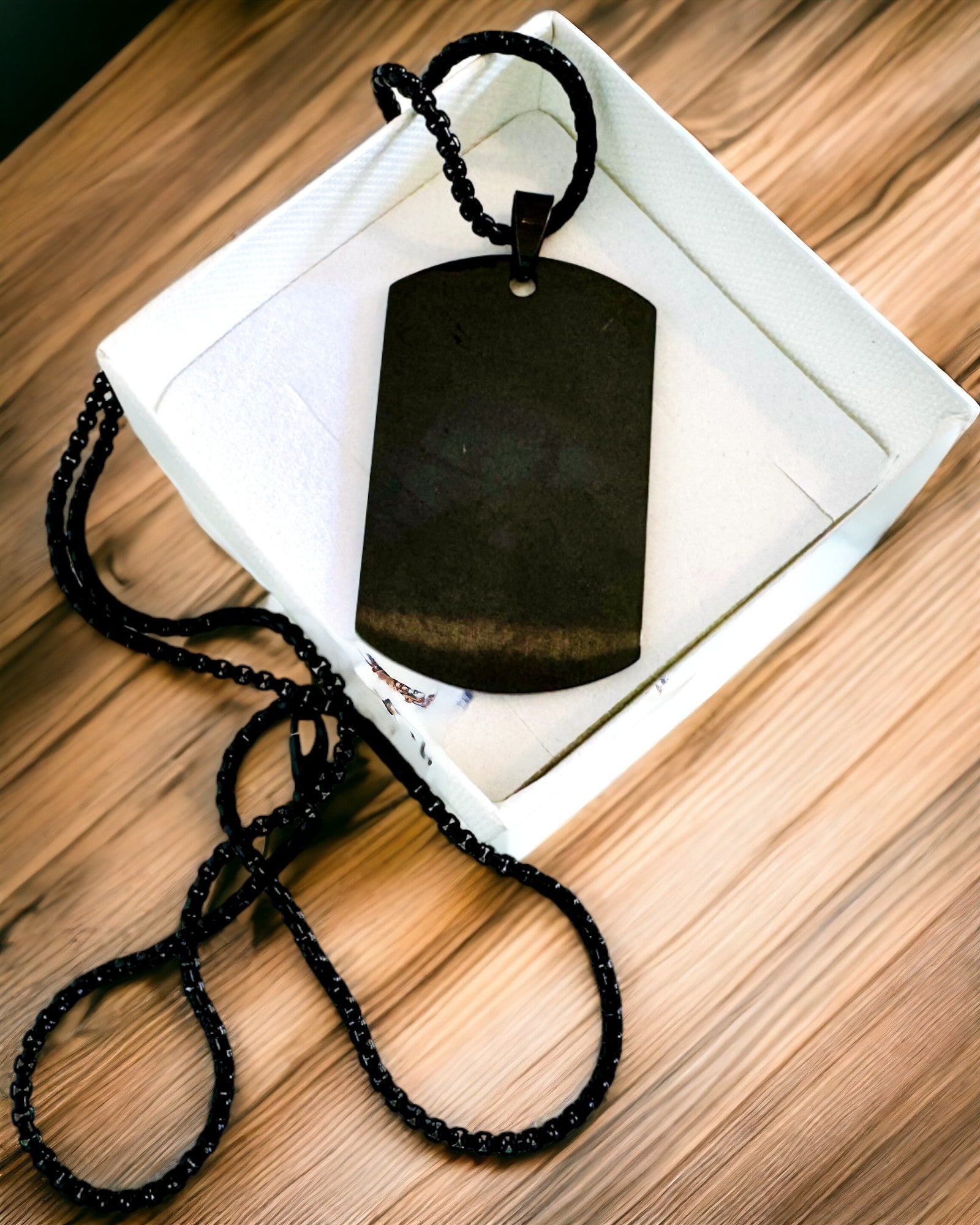 Dog Tag Necklace "Three Shades of Style" - Dog Tag - Elegant Stainless Steel Pendant with Engraving Option