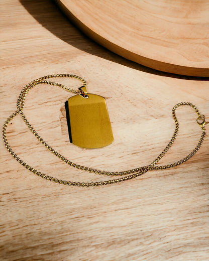 Dog Tag Necklace "Three Shades of Style" - Dog Tag - Elegant Stainless Steel Pendant with Engraving Option