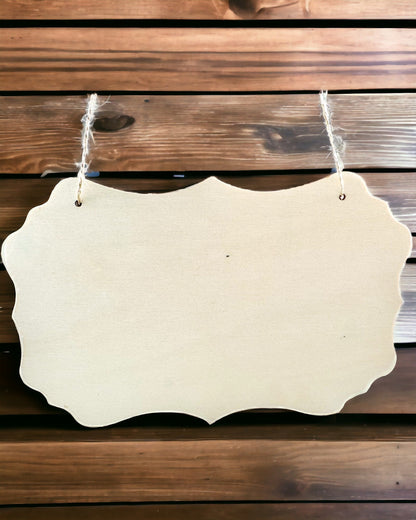 Wooden Decorative Pendant with Personalization Option – Various Shapes
