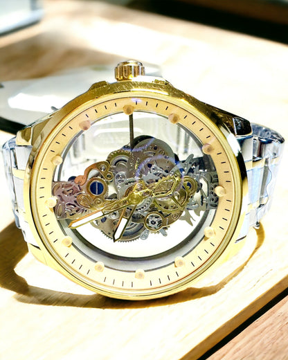 Orologio da Uomo al Quarzo "Vision Sport" – Doppio Lato Trasparente in Alluminio