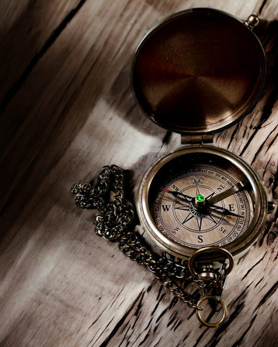 Indian Compass Odysseus – Retro Explorer's Gem - engraving option available