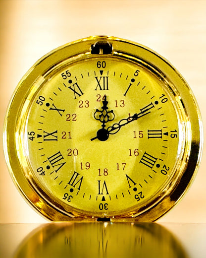 Montre de poche couleur or de style rétro avec possibilité de gravure