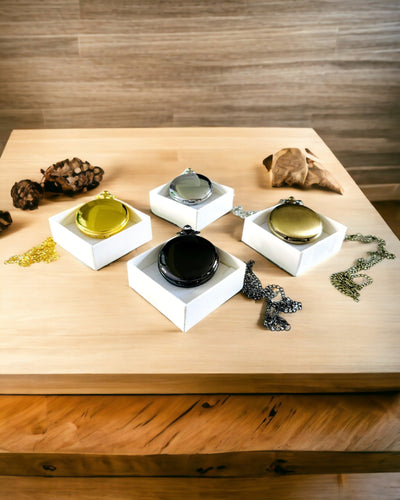 Goldfarbene Vintage-Taschenuhr mit Gravurmöglichkeit