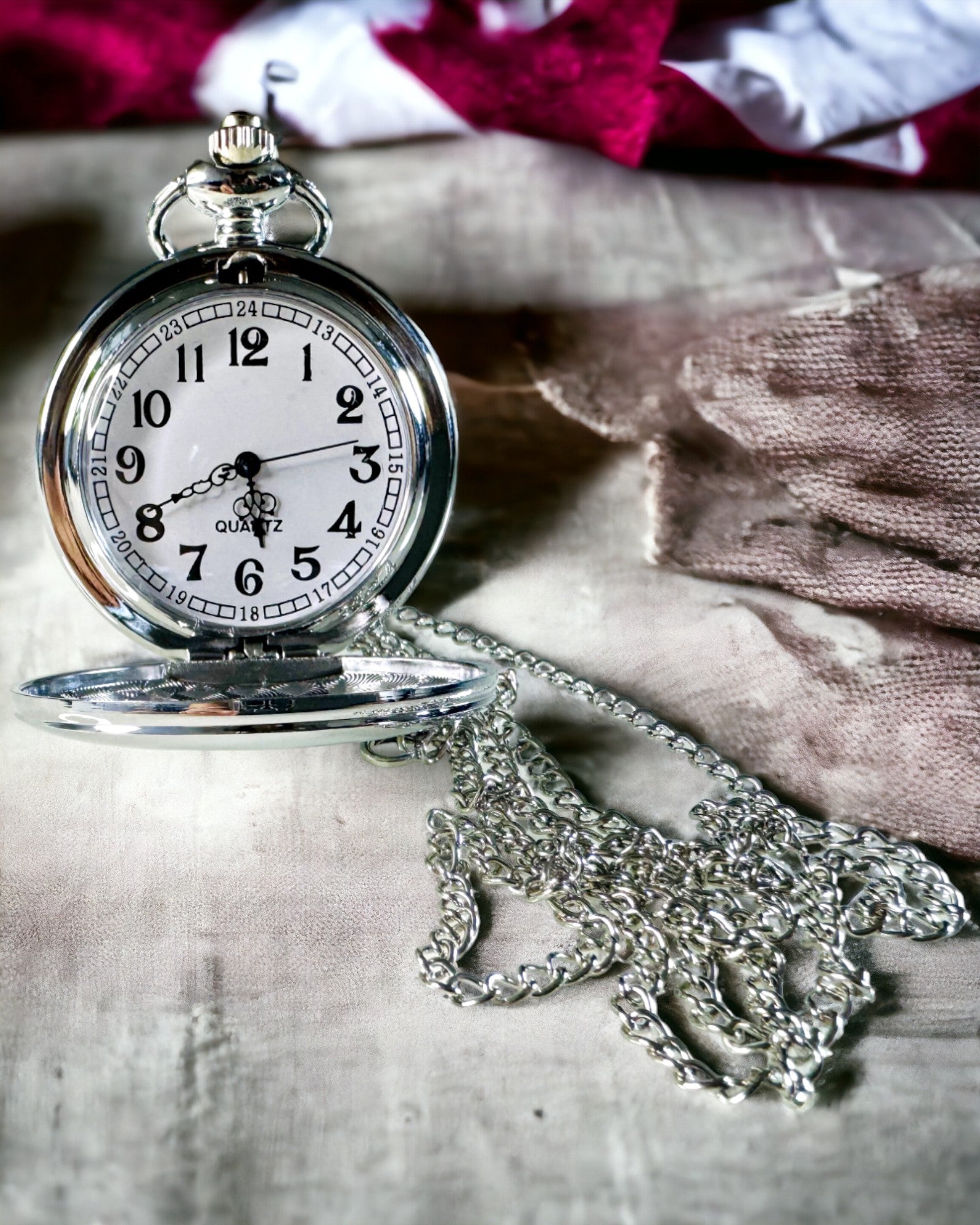 Orologio da Tasca Classico in Argento con Opzione di Incisione