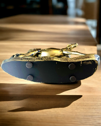 Resin Galloping Horse Figurine with Engraving Option