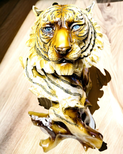 Statuetta "Tigre Re della Giungla" con Opzione di Incisione, figura di 29 cm di altezza, decorazione per regalo