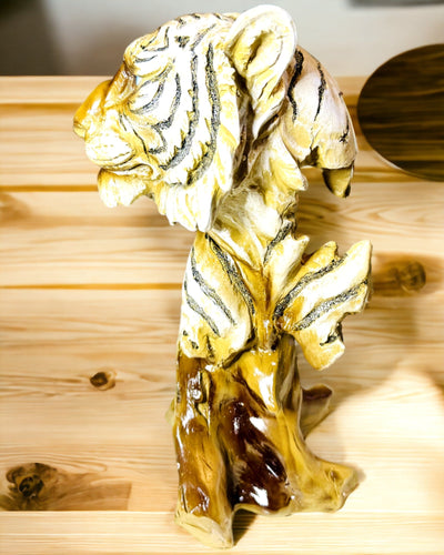 Statuetta "Tigre Re della Giungla" con Opzione di Incisione, figura di 29 cm di altezza, decorazione per regalo