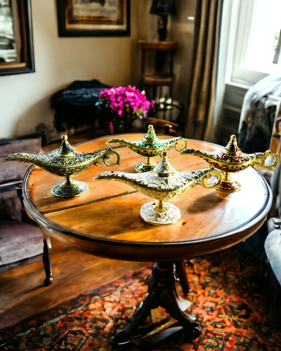 Lampada Magica di Aladino con Opzione di Incisione - Variante Oro Satinato