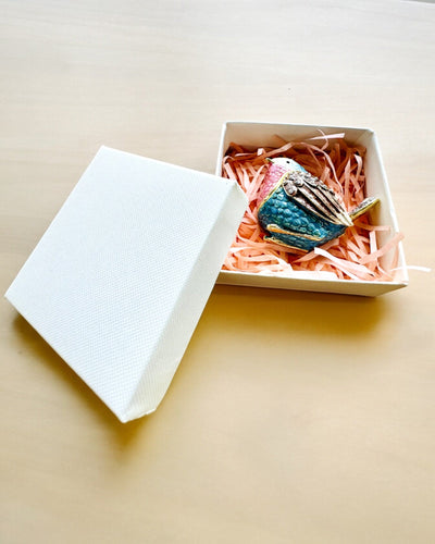 Moineau Coloré avec Gravure - Adorable Cachette pour Trésors