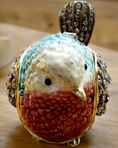 Moineau Coloré avec Gravure - Adorable Cachette pour Trésors