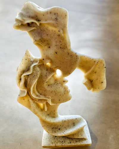 "Elegance in Stone" Figurine, white color - 13.5 cm height, Decorative with Engraving Option