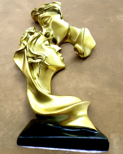 Figurina "Eleganza in Pietra" colore oro - altezza 13,5 cm, Decorativa con Opzione di Incisione