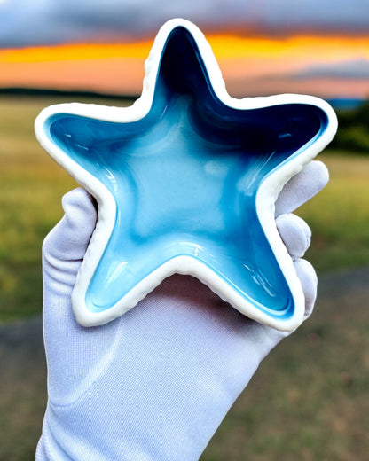 Ceramic Bowl "Starry Glow" - 14 cm wide - for gift, engraving personalization