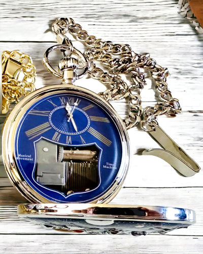 Pocket watch "Astrum Temporis" - Silver frame. Customizable with engraving.