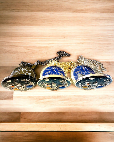 Orologio da tasca "Astrum Temporis" - Cornice dorata. Possibilità di personalizzazione con incisione