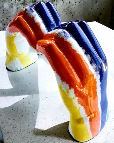 Cœur Coloré en 3D - Figurine Décorative en Résine avec possibilité de personnalisation, pour cadeau