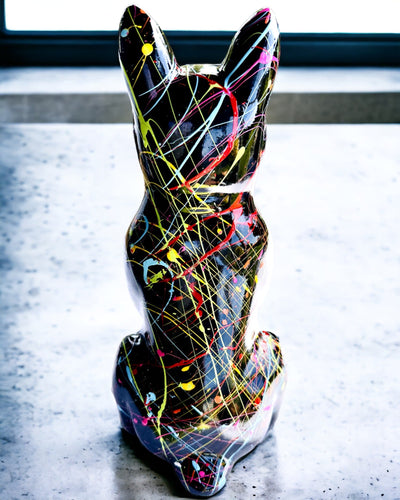 Colorful Artistic Pup - Hand-Painted French Bulldog, personalized with engraving, perfect as a gift