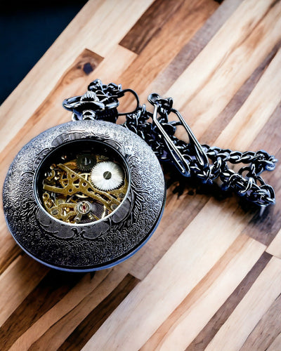 Orologio da tasca "Eterna Eleganza", regalo personalizzato, incisione. Colore nero