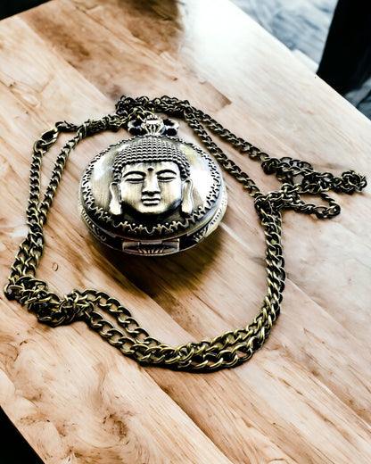 Montre de Poche "Buddha Time Elegance", possibilité de personnalisation par gravure