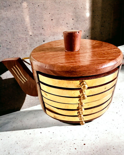 "Herbaciarnik" en bois rétro avec option de gravure